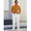 Runcati Mens Mock Turtleneck Sweater Slim Fit Casual Ribbed Knitted Pullover Fall Winter Basic Warm Sweaters(Red Brown)