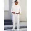 Runcati Mens Mock Turtleneck Sweater Slim Fit Casual Ribbed Knitted Pullover Fall Winter Basic Warm Sweaters(White)