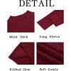 Runcati Mens Mock Turtleneck Sweater Slim Fit Casual Ribbed Knitted Pullover Fall Winter Basic Warm Sweaters(Wine Red)