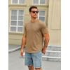 Runcati Mens Short Sleeve T-Shirts Crew Neck Casual Shirt Summer Classic Basic Lightweight Fashion Tees(Brown)