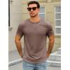 Runcati Mens Short Sleeve T-Shirts Crew Neck Casual Shirt Summer Classic Basic Lightweight Fashion Tees(Coffee)