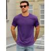 Runcati Mens Short Sleeve T-Shirts Crew Neck Casual Shirt Summer Classic Basic Lightweight Fashion Tees(Fuchsia)