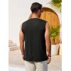 Runcati Mens Casual Tank Tops Graphic Printed Workout Muscle Sleeveless Shirt Crewneck Summer Beach Hawaiian Vintage T Shirts(Black)