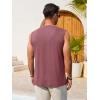 Runcati Mens Casual Tank Tops Graphic Printed Workout Muscle Sleeveless Shirt Crewneck Summer Beach Hawaiian Vintage T Shirts(Burgundy)