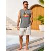 Runcati Mens Casual Tank Tops Graphic Printed Workout Muscle Sleeveless Shirt Crewneck Summer Beach Hawaiian Vintage T Shirts(Grey)