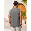 Runcati Mens Casual Tank Tops Graphic Printed Workout Muscle Sleeveless Shirt Crewneck Summer Beach Hawaiian Vintage T Shirts(Grey)