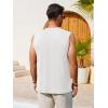 Runcati Mens Casual Tank Tops Graphic Printed Workout Muscle Sleeveless Shirt Crewneck Summer Beach Hawaiian Vintage T Shirts(White)