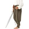 Boys Kids Medieval Ankle Pants Renaissance Viking Pirate Costume Lace Up Tapered Banded Gothic Trousers(Green)