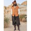 Runcati Mens Medieval Renaissance Pants Viking Navigator Baggy Harem Pants Pirate Halloween Retro Costume Trousers(Black)