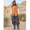 Runcati Mens Medieval Renaissance Pants Viking Navigator Baggy Harem Pants Pirate Halloween Retro Costume Trousers(Dark Grey)