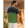 Runcati Mens Short Sleeve T-Shirts Casual Graphic Gradient Printed Tee Crewneck Summer Beach Hawaiian Vintage Shirts(Army Green)