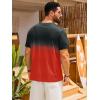 Runcati Mens Short Sleeve T-Shirts Casual Graphic Gradient Printed Tee Crewneck Summer Beach Hawaiian Vintage Shirts(Red)