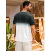 Runcati Mens Short Sleeve T-Shirts Casual Graphic Gradient Printed Tee Crewneck Summer Beach Hawaiian Vintage Shirts(White)