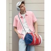 Runcati Mens Cuban Guayabera Shirt Short Sleeve Button Down Shirts Casual Linen Summer Beach Vacation Tops(Pink)