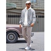 Runcati Mens Bomber Jacket Casual Lightweight Varsity Jackets Waffle Full Zip Coat(Light Gray)
