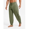 Runcati Mens Medieval Pirate Pants Renaissance Viking Ankle Banded Baggy Pants Lace Up Retro Halloween Costume Trousers(Army Green)