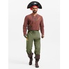 Runcati Mens Medieval Pirate Pants Renaissance Viking Ankle Banded Baggy Pants Lace Up Retro Halloween Costume Trousers(Army Green)
