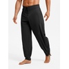 Runcati Mens Medieval Pirate Pants Renaissance Viking Ankle Banded Baggy Pants Lace Up Retro Halloween Costume Trousers(Black)