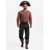 Runcati Mens Medieval Pirate Pants Renaissance Viking Ankle Banded Baggy Pants Lace Up Retro Halloween Costume Trousers(Black)