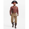 Runcati Mens Medieval Pirate Pants Renaissance Viking Ankle Banded Baggy Pants Lace Up Retro Halloween Costume Trousers(Brown)