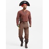 Runcati Mens Medieval Pirate Pants Renaissance Viking Ankle Banded Baggy Pants Lace Up Retro Halloween Costume Trousers(Coffee)