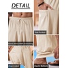 Runcati Mens Harem Pants Baggy Hippie Cotton Linen Yoga Beach Trouser | Cotton Linen, Loose Boho, Yoga Beach, Drop Crotch Trouser, Casual(Khaki)