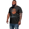 Runcati Mens Big and Tall Short Sleeve Shirts Casual Graphic Palm Tree Crewneck T-Shirt Summer Beach Hawaiian Vintage Tees(Black)