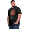 Runcati Mens Big and Tall Short Sleeve Shirts Casual Graphic Palm Tree Crewneck T-Shirt Summer Beach Hawaiian Vintage Tees(Black)