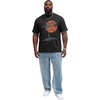 Runcati Mens Big and Tall Short Sleeve Shirts Casual Graphic Palm Tree Crewneck T-Shirt Summer Beach Hawaiian Vintage Tees(Black)