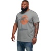 Runcati Mens Big and Tall Short Sleeve Shirts Casual Graphic Palm Tree Crewneck T-Shirt Summer Beach Hawaiian Vintage Tees(Grey)