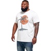Runcati Mens Big and Tall Short Sleeve Shirts Casual Graphic Palm Tree Crewneck T-Shirt Summer Beach Hawaiian Vintage Tees(White)