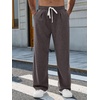Runcati Men’s Baggy Sweatpants Wide Leg Lounge Cotton Joggers Workout Pants | Drawstring, Elastic waist, Open bottom, Lightweight, Soft, Workout athletic outfits, 6.7 inch phone pockets, Hiking track(Dark Grey)