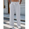 Runcati Men’s Baggy Sweatpants Wide Leg Lounge Cotton Joggers Workout Pants | Drawstring, Elastic waist, Open bottom, Lightweight, Soft, Workout athletic outfits, 6.7 inch phone pockets, Hiking track(Light Gray)