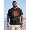 Runcati Mens Big and Tall Short Sleeve Shirts Graphic Palm Tree T-Shirt | 3xlt,5xlt,Plus Size,Crewneck,Summer,Beach,Hawaiian Vintage Tees,Skin Friendly,Durable(Black)