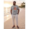 Runcati Mens Big and Tall Short Sleeve Shirts Graphic Palm Tree T-Shirt | 3xlt,5xlt,Plus Size,Crewneck,Summer,Beach,Hawaiian Vintage Tees,Skin Friendly,Durable(Grey)