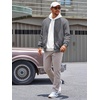 Runcati Mens Bomber Jacket Casual Lightweight Varsity Jackets Waffle Coat | Full zip, Long sleeve, Regulat fit, Warm, Chunky, Side pockets, Outwear, Fall winter clothing(Dark Gray)