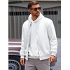 Runcati Mens Bomber Jacket Casual Lightweight Varsity Jackets Waffle Coat | Full zip, Long sleeve, Regulat fit, Warm, Chunky, Side pockets, Outwear, Fall winter clothing(White)