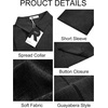Runcati Mens Short Sleeve Guayabera Shirts Cuban Button Down Casual Shirt | Summer Vacation Wedding Embroidered Linen Tops(Black)