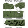 Runcati Mens Shawl Collar Cardigan Sweaters Cable Knit Button Down Sweater(Army Green)