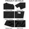 Runcati Mens Shawl Collar Cardigan Sweaters Cable Knit Button Down Sweater(Black)