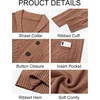 Runcati Mens Shawl Collar Cardigan Sweaters Cable Knit Button Down Sweater(Brown)
