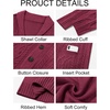 Runcati Mens Shawl Collar Cardigan Sweaters Cable Knit Button Down Sweater(Wine Red)