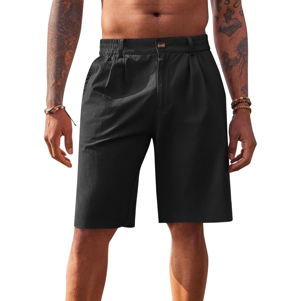 image:imageRuncati Mens Golf Shorts Flat Front Chino Dress Work Short PantsBlack