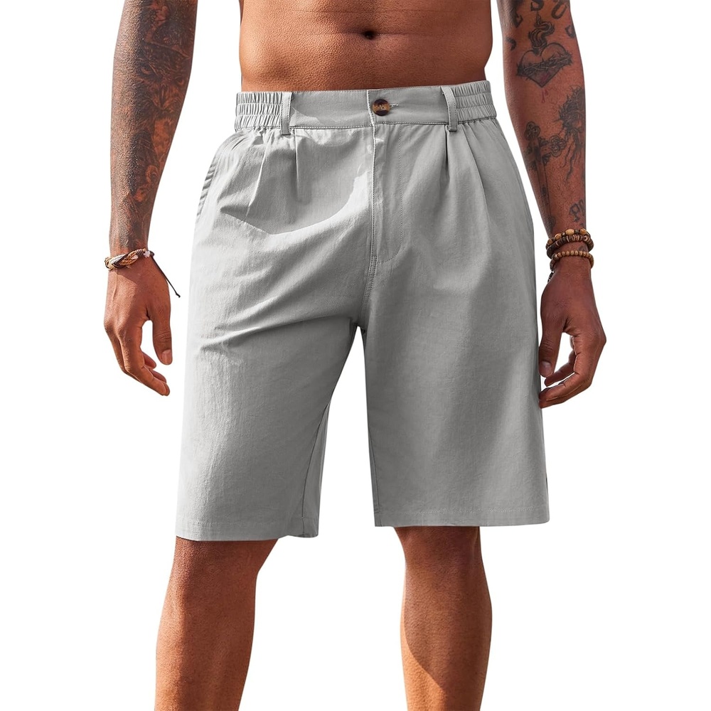 image:imageRuncati Mens Golf Shorts Flat Front Chino Dress Work Short PantsGrey