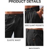 Runcati Mens Golf Shorts Flat Front Chino Dress Work Short Pants(Black)
