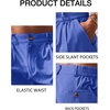 Runcati Mens Golf Shorts Flat Front Chino Dress Work Short Pants(Blue)