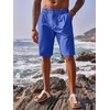 Runcati Mens Golf Shorts Flat Front Chino Dress Work Short Pants(Blue)