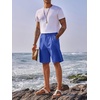 Runcati Mens Golf Shorts Flat Front Chino Dress Work Short Pants(Blue)