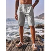 Runcati Mens Golf Shorts Flat Front Chino Dress Work Short Pants(Grey)