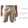 Runcati Mens Golf Shorts Flat Front Chino Dress Work Short Pants(Khaki)